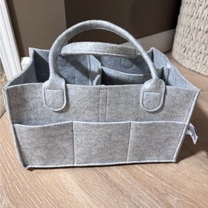 Diaper caddy Gray Felt Organizer